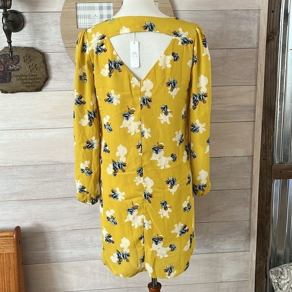 Krazy Kat Yellow Flower Dress S - Picture 3 of 5